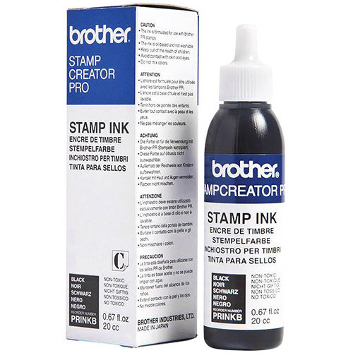 Sticker Brother Ink Brother Stamp Creator Ink Refill Bottle Black PRINKB - Hunt Office UK