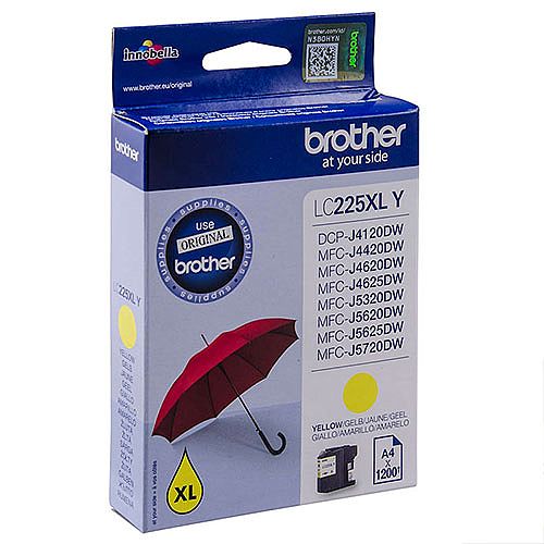 Brother LC225XLY Yellow High Yield Inkjet Cartridge Umbrella Brother LC225XLY Yellow High Yield Inkjet Cartridge Umbrella