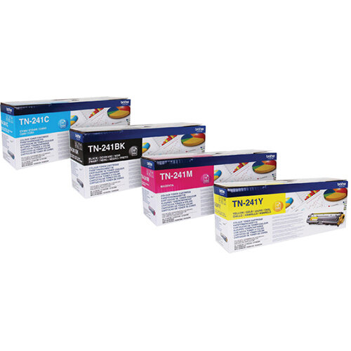 Brother TN241 Toner Cartridge Bundle Cyan/Magenta/Yellow/Black Pack of 4 BA810614 Brother TN241 Toner Cartridge Bundle Cyan/Magenta/Yellow/Black Pack of 4 BA810614