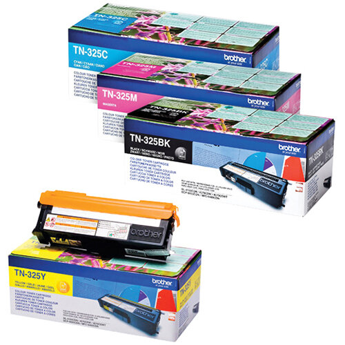 Brother TN325 Toner Cartridge Bundle Cyan/Magenta/Yellow/Black Pack of 4 BA810619 Brother TN325 Toner Cartridge Bundle Cyan/Magenta/Yellow/Black Pack of 4 BA810619