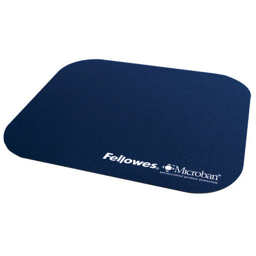 Fellowes Mouse Pad Microban Antibacterial Protection Navy 5933805