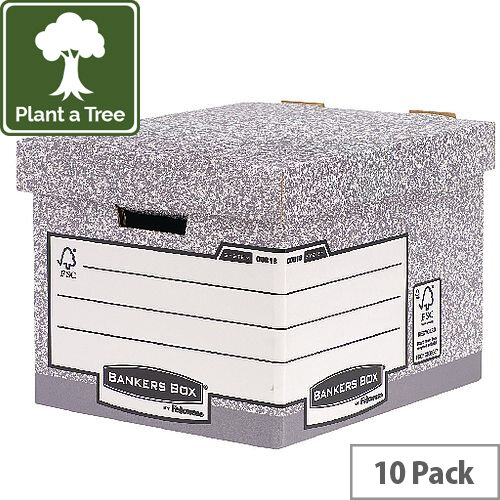 Fellowes Heavy Duty Bankers Box Standard Size W333 x D390 x H285mm Pack of 10 0081801 Fellowes Heavy Duty Bankers Box Standard Size W333 x D390 x H285mm Pack of 10 0081801