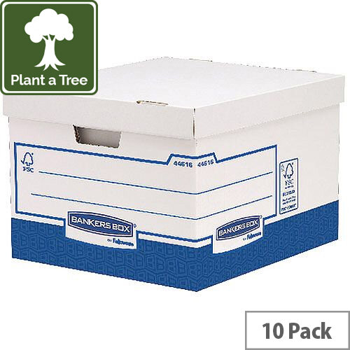 Fellowes Basics Large Heavy Duty Storage Box W380 x D430 x H287 mm Pack of 10 BB72106 Fellowes Basics Large Heavy Duty Storage Box W380 x D430 x H287 mm Pack of 10 BB72106