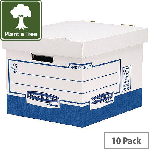 Fellowes Basics Standard Heavy Duty Storage Box W333 x D380 x H285 mm Pack of 10 BB72105 Fellowes Basics Standard Heavy Duty Storage Box W333 x D380 x H285 mm Pack of 10 BB72105