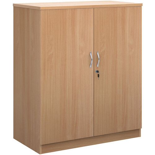 Deluxe double door cupboard 1200mm high with 2 shelves - beech Deluxe double door cupboard 1200mm high with 2 shelves - beech