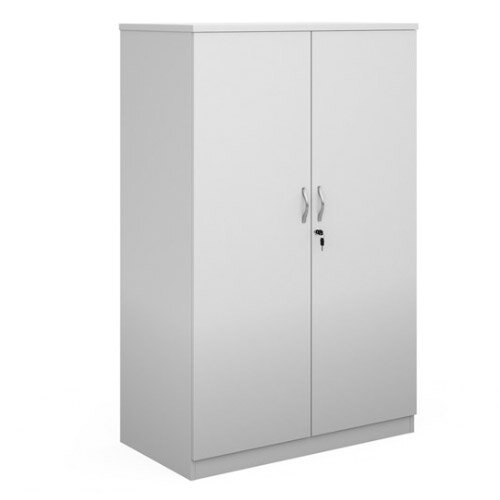 Deluxe Double Door Cupboard 1600Mm High With 3 Shelves - White Deluxe Double Door Cupboard 1600Mm High With 3 Shelves - White