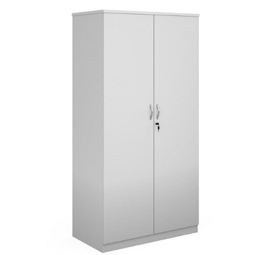 Deluxe Cupboard with Lockable Doors & Adjustable Shelves W1020xD550xH2000mm White