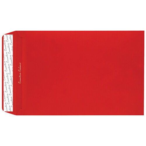 C4 Pocket Envelope Peel and Seal 120gsm Pillar Box Red Pack of 250 406P