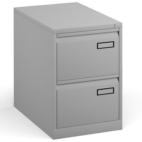 Bisley Steel 2 Drawer Public Sector Contract A4 Filing Cabinet 711mm High - Goose Grey Bisley Steel 2 Drawer Public Sector Contract A4 Filing Cabinet 711mm High - Goose Grey