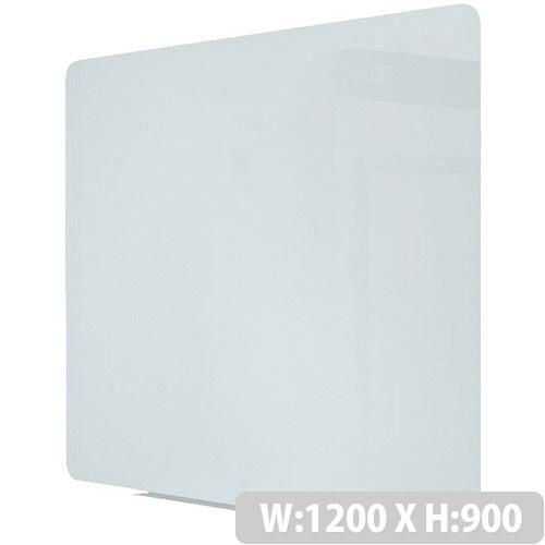 Bi-Office Magnetic Glass Drywipe Board 1200 x 900mm Frameless GL080101