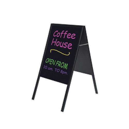 Bi-Office A Frame Chalk Board Black Frame 600x1200mm DKT30404042