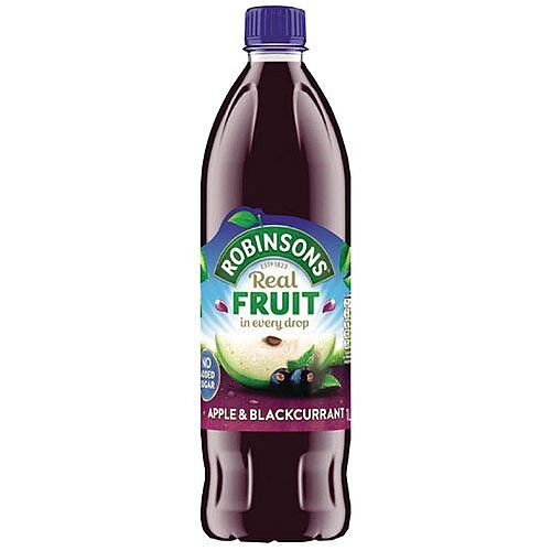 Robinsons Apple/Blackcurrant Squash No Sugar 1 Litre 4158 Dilute With Water Concentrated Cordial