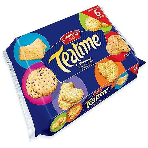 Crawford's Teatime Assorted Biscuits Pack 275g (Pack of 1) A07549 Crawford's Teatime Assorted Biscuits Pack 275g (Pack of 1) A07549