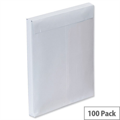 Plus Fabric Gusset C4 Envelopes White Peel and Seal 120gsm Pack of 100