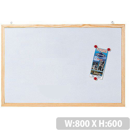 Magnetic Whiteboard Wooden Frame H600 x W800mm Franken CC-MM6080 E