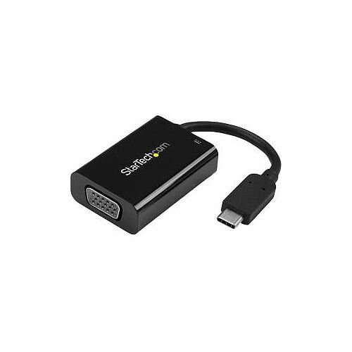 StarTech USB-C to VGA Adapter with USB Power Delivery USB Type-C to VGA Converter for Computers with USB C USB Type C 2048x1280 1 x VGA Mac CDP2VGAUCP