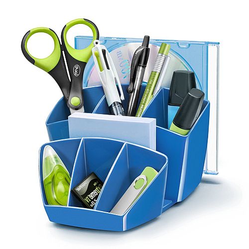 Ceppro Gloss Desk Tidy Blue 580G Blue Hunt Office UK