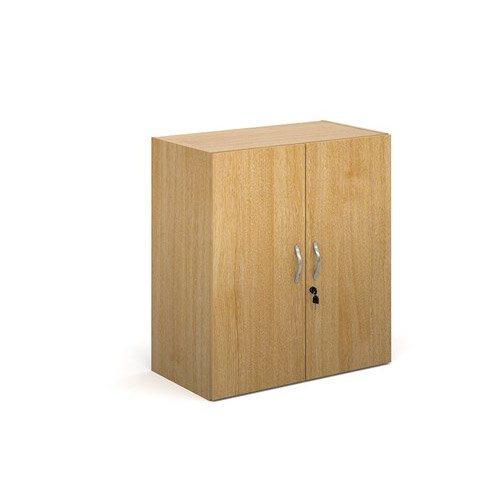 Contract Cupboard with Lockable Doors & 1 Shelf  W756xD408xH830mm Oak