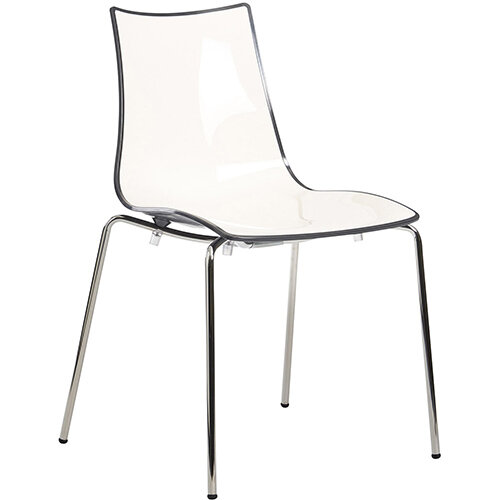 Gecko Anthracite Shell Canteen & Breakout Stacking Chair with Chrome Legs