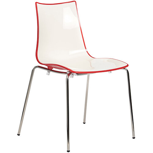 Gecko Red Shell Canteen & Breakout Stacking Chair with Chrome Legs