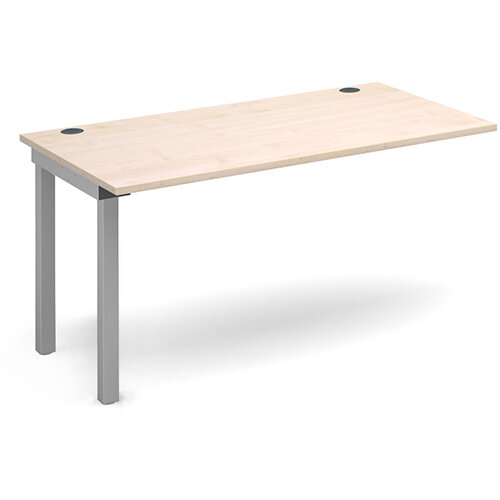 Connex add on unit single 1400mm x 800mm - silver frame, maple top Connex add on unit single 1400mm x 800mm - silver frame, maple top