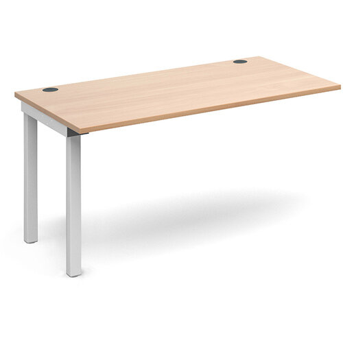Connex add on unit single 1400mm x 800mm - white frame, beech top Connex add on unit single 1400mm x 800mm - white frame, beech top
