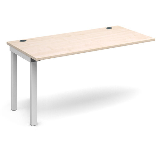 Connex add on unit single 1400mm x 800mm - white frame, maple top