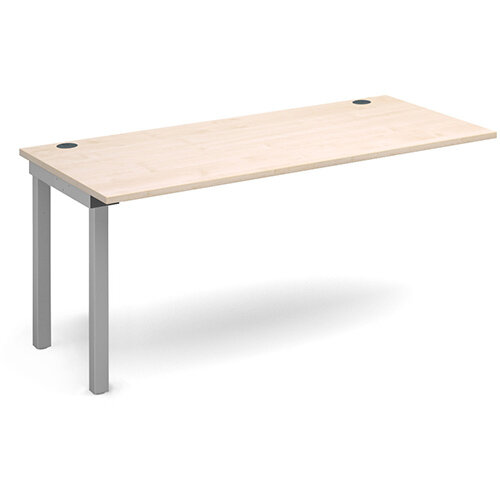 Connex add on unit single 1600mm x 800mm - silver frame, maple top Connex add on unit single 1600mm x 800mm - silver frame, maple top