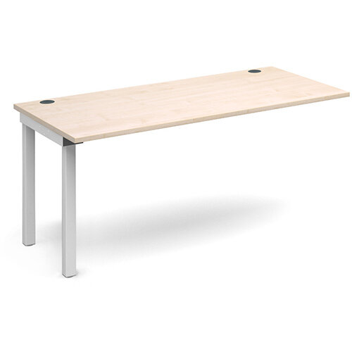 Connex add on unit single 1600mm x 800mm - white frame, maple top