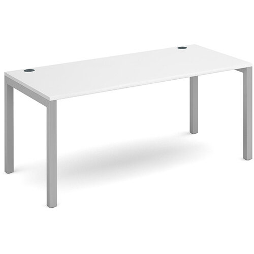 Connex starter unit single 1600mm x 800mm - silver frame, white top Connex starter unit single 1600mm x 800mm - silver frame, white top