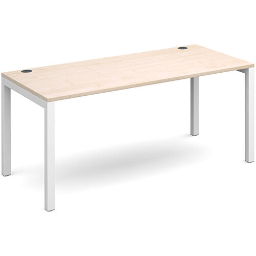 Connex starter unit single 1600mm x 800mm - white frame, maple top Connex starter unit single 1600mm x 800mm - white frame, maple top