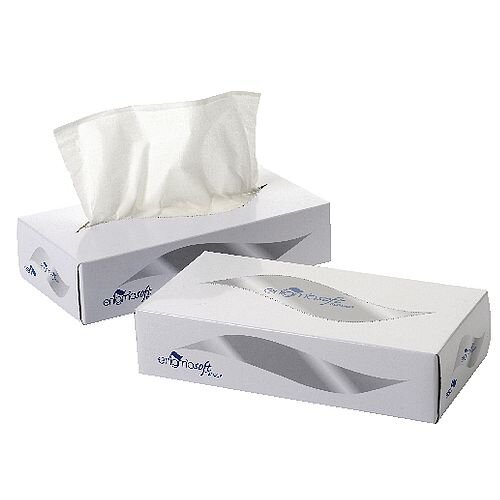 2Work Facial Tissues 100 Sheet per Flat Box (Pack of 36) KMAX10011 505283