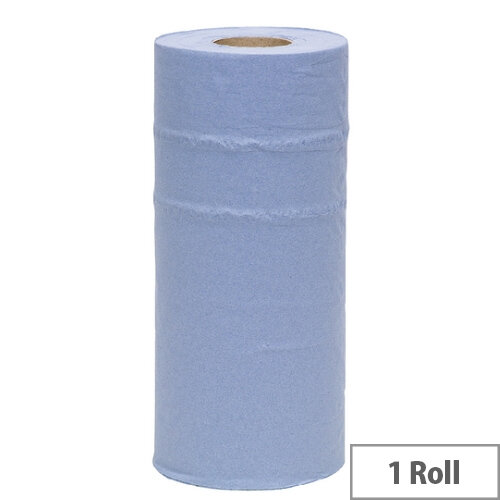 2Work Hygiene Paper Roll 2-Ply 250mmx40m Wrapped Blue CPD43579