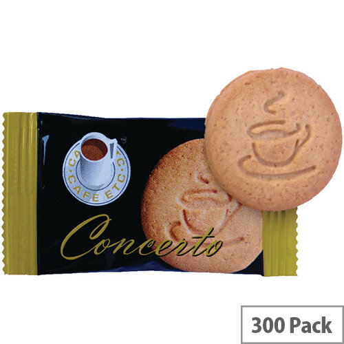 Cafe Etc Concerto Individually Wrapped Plain Biscuits Pack 300 ETC044 Cafe Etc Concerto Individually Wrapped Plain Biscuits Pack 300 ETC044
