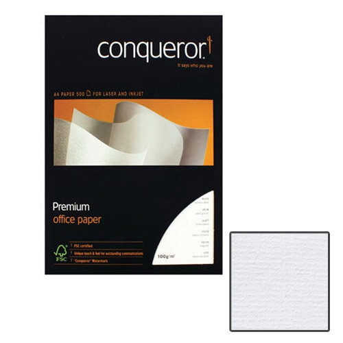 Conqueror Laid Texture High White Premium Paper A4 100gsm 500 Sheets Conqueror Laid Texture High White Premium Paper A4 100gsm 500 Sheets