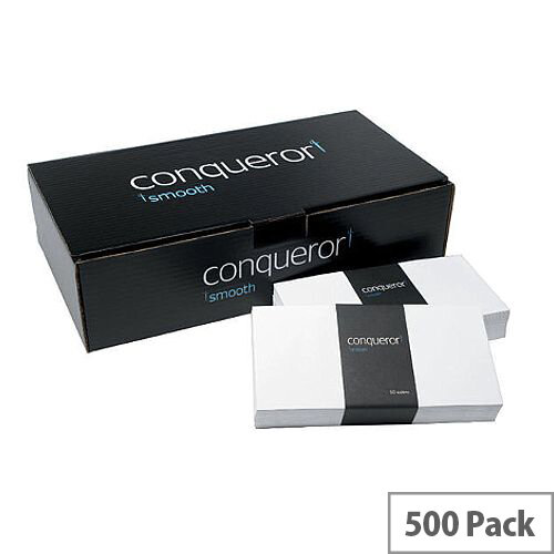 Conqueror Laid DL Wallet Envelopes Brilliant White 120gsm Pack of 500