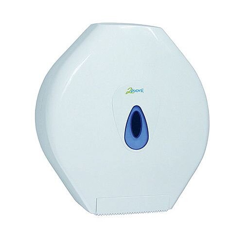 2Work Standard Jumbo Toilet Roll Plastic Dispenser White DS925E