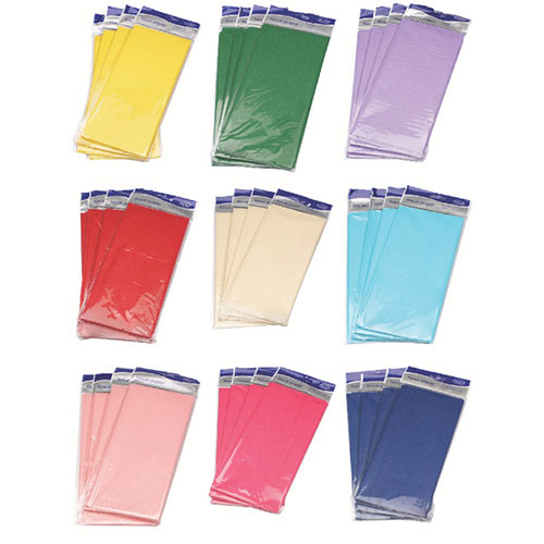 Tissue Paper Assorted Colours C6 Pack of 36 (6480 Sheets in Total) C6