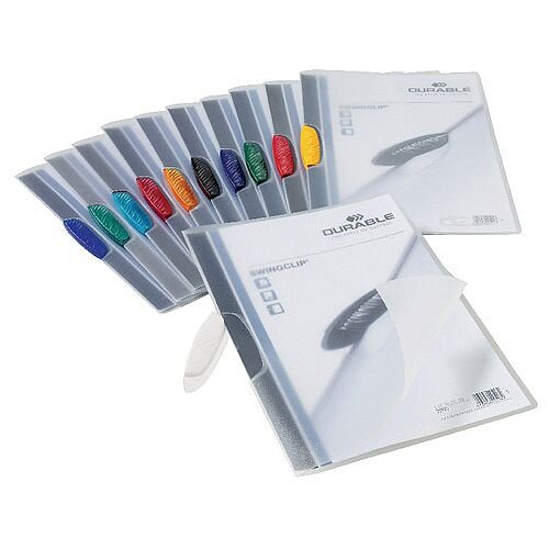 Durable Swingclip Folders 3mm Assorted Pk25 2260/00