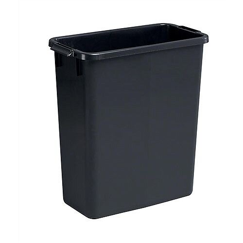 Durable Durabin Recycling Slim Bin 60 Litres Black Without Lid Ref S10496221