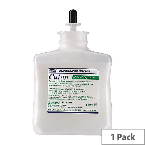 Deb Cutan Moisturising Hand Wash Cream 1 Litre Refill Cartridge CUM39Y Deb Cutan Moisturising Hand Wash Cream 1 Litre Refill Cartridge CUM39Y