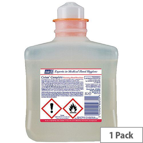 Deb Cutan Complete Foam Hand Sanitiser 1 Litre Refill Cartridge (Pack 1) CFS39H