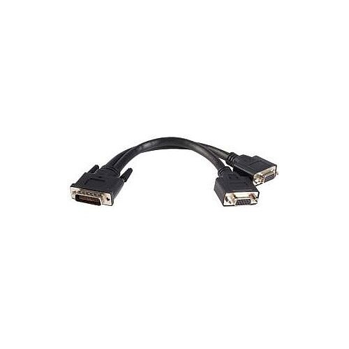 StarTech LFH 59 Male to Dual Female VGA DMS 59 Cable 2 x HD-15 Female Video 1 x DMS-59 Male Black StarTech LFH 59 Male to Dual Female VGA DMS 59 Cable 2 x HD-15 Female Video 1 x DMS-59 Male Black
