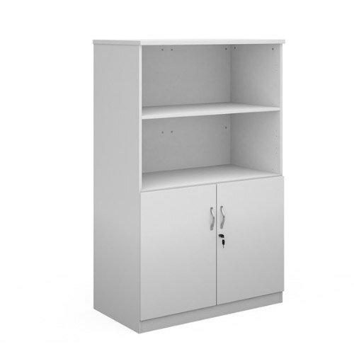Deluxe Combination Unit With Open Top 1600Mm High With 3 Shelves - White Deluxe Combination Unit With Open Top 1600Mm High With 3 Shelves - White