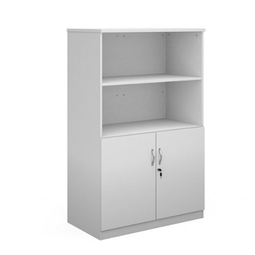 Deluxe Combination Unit With Open Top 1600Mm High With 3 Shelves - White