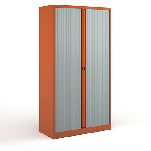 Bisley Systems Storage High Tambour Cupboard 1970mm High - Orange Bisley Systems Storage High Tambour Cupboard 1970mm High - Orange