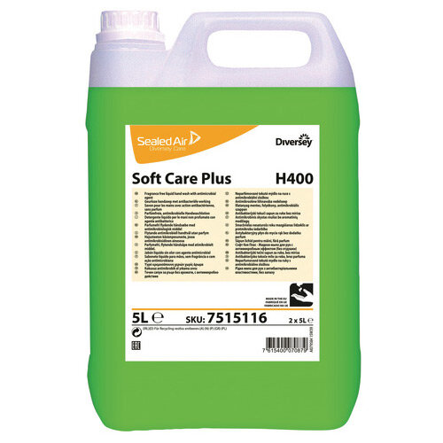 Diversey Soft Care Plus H400 5 Litres Refill Bottle Pack of 2 7515116 Diversey Soft Care Plus H400 5 Litres Refill Bottle Pack of 2 7515116