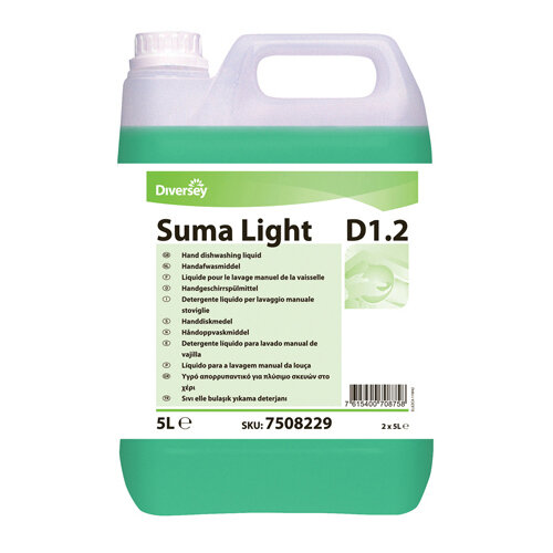 Diversey Suma Light D1.2 Dishwashing Liquid 5 Litre Pack of 2 7508229