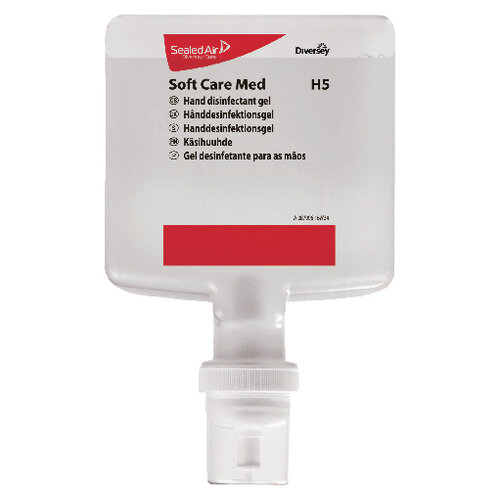 Diversey Soft Care Med H5 Hand Disinfectant Gel 1.3L Pack of 4 100938825