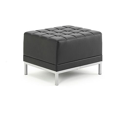 Infinity Modular Reception Cube Chair Black Bonded Leather